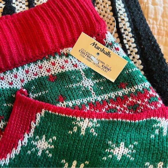 Love On A Hanger NWT Ugly Christmas Sweater Mini Skirt Sz M Red Green Fair Isle - Picture 4 of 10